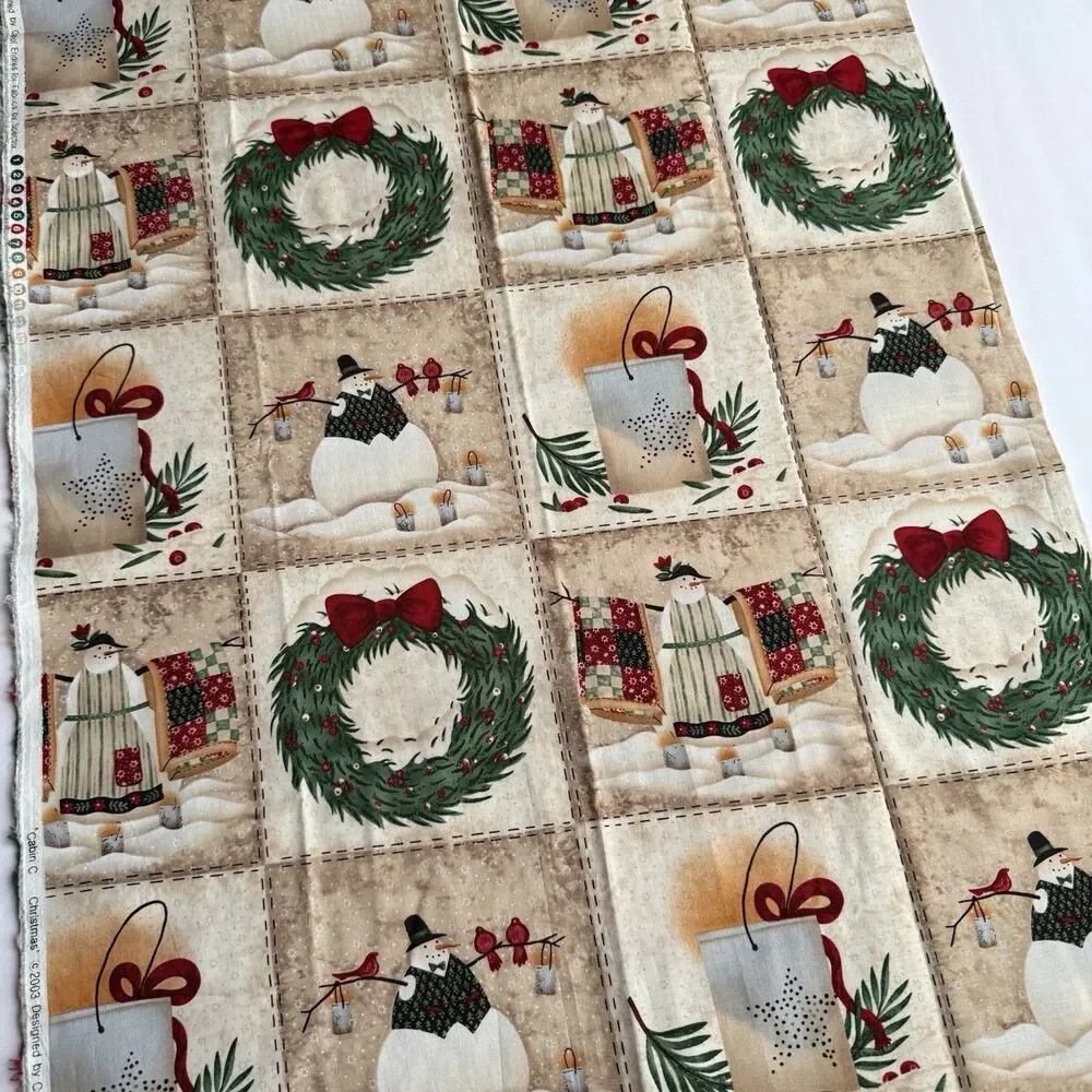 Cabin Cloth Christmas Carol Endres Spectrix 2003 Quilt Blocks Cheater Quilt 57